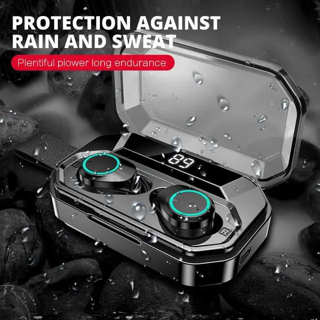 Alt view image 2 of 7 - TWS Blutooth V5.0 Earphone Wireless Mini Earbuds Stereo Sport Headset Headphone audifonos para celular Elair LED Dispay nanopods