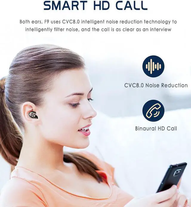 Alt view image 5 of 7 - TWS Bluetooth Earphone Touch 1200mAh Charging Box Wireless Headphone Ture Wireless Stereo Sport Waterproof Earbuds Headsets With Microphone