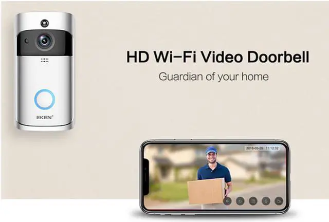 Alt view image 5 of 7 - Video Doorbell Smart Wireless WiFi Security Door Bell Visual Recording Home Monitor Night Vision Intercom door phone