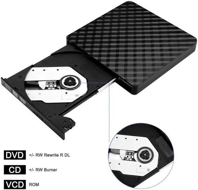 Alt view image 7 of 7 - USB 3.0 External DVD Burner Writer Recorder DVD RW Optical Drive CD/DVD ROM Player MAC OS Windows XP/7/8/10 ABS Plastic Material