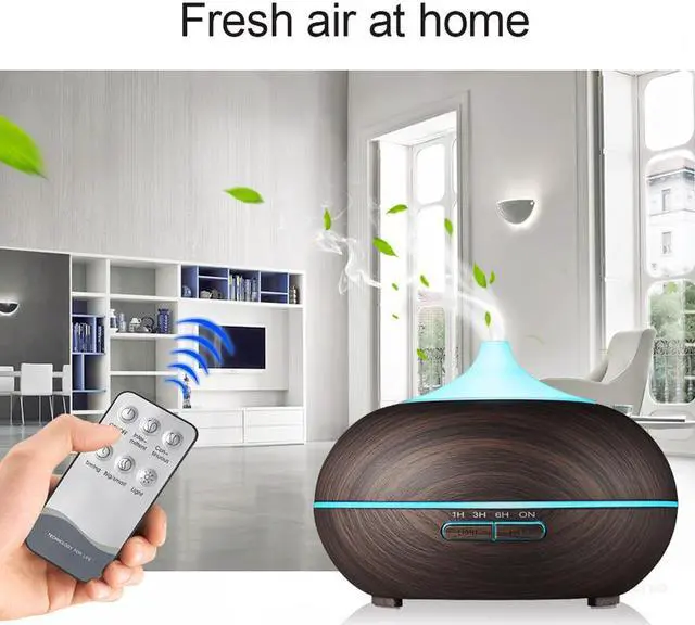 Alt view image 7 of 8 - 300-500ml USB Air Humidifier Aroma Diffuser remote control 7 Colors Changing LED Lights cool mist maker Air Purifier for Home