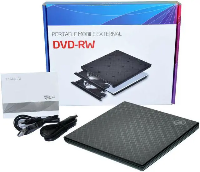 Alt view image 7 of 7 - USB 3.0 Touch Control External Drive DVD-ROM CD-RW DVD-RW Burner Player Portable Reader Slim for Windows XP/7/8/10 Laptop MAC OS