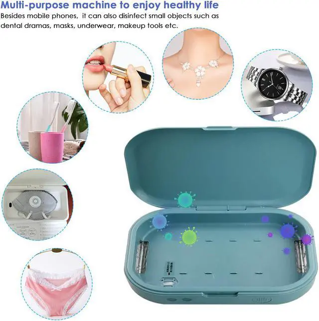Alt view image 2 of 6 - UV Sanitizer Portable Masks Ultraviolet Light Mobile Phone Sterilizer Box with Aromatherapy Function Disinfector Cleaner