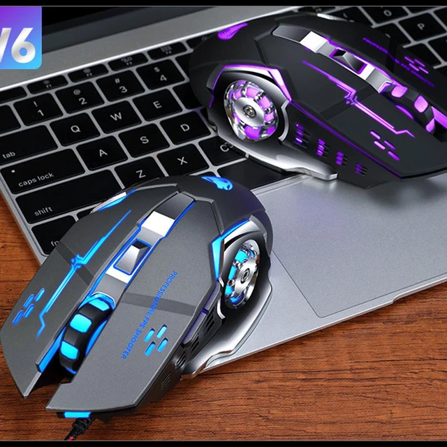 Alt view image 3 of 7 - Professional Gaming Mouse 8D 3200DPI Adjustable Wired Optical LED Computer Gamer Game Mice USB Cable Silent Mouse for Laptop PC