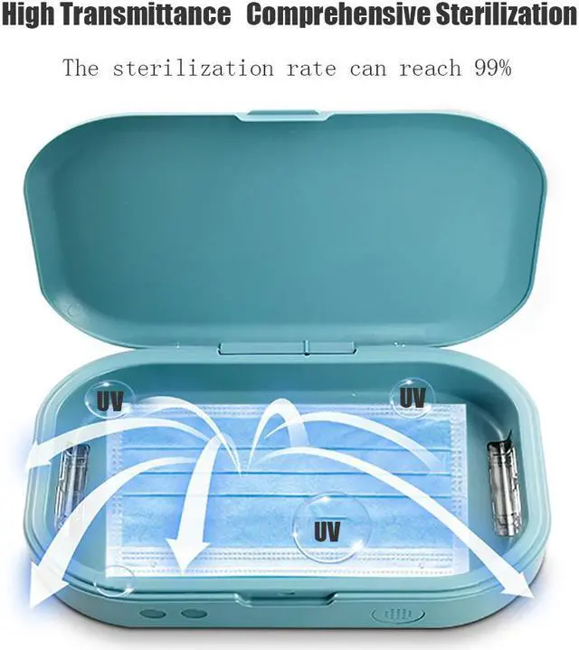 Alt view image 5 of 6 - UV Sanitizer Portable Masks Ultraviolet Light Mobile Phone Sterilizer Box with Aromatherapy Function Disinfector Cleaner