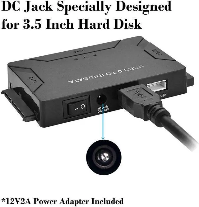 Alt view image 4 of 7 - USB To IDE SATA Data Adapter USB3.0 To IDE SATA Hard Disk Transfer Converter 4 in 1 For PC Laptop 2.5 3.5inch 8TB Hard Disk Dock