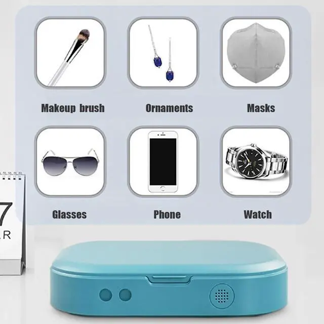 Alt view image 4 of 6 - UV Sanitizer Portable Masks Ultraviolet Light Mobile Phone Sterilizer Box with Aromatherapy Function Disinfector Cleaner