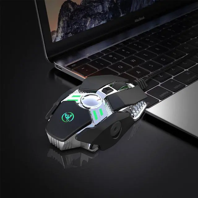 Alt view image 4 of 7 - Wired Gaming Mouse 6400DPI 7Key Macro Definition Programmable Wired Mouse Gamer Mice Breathing light for Computer Laptop PC PUBG