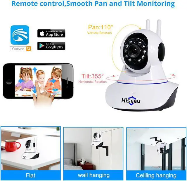 Alt view image 2 of 7 - 1080P HD IP Camera Wireless Home Security Camera Surveillance Camera Wifi Night Vision CCTV Camera 2mp Baby Monitor