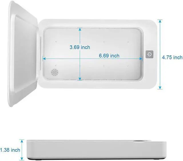 Alt view image 6 of 7 - Portable Smart Phone Sterilizer, UV Cell Phone Sanitizer for Quick Cleaning & Disinfection, LED Aromatherapy Function Disinfector,Phone Cleaner Box with USB Charging for All Smart Phones