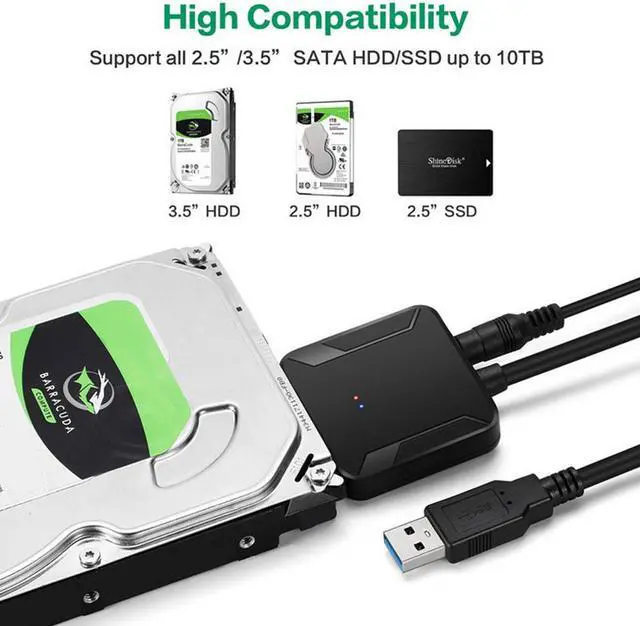 Alt view image 2 of 7 - 0.4m USB 3.0 To Sata Adapter Converter Cable 22pin SataIII To USB3,0 Adapters For 2.5" Sata HDD SSD