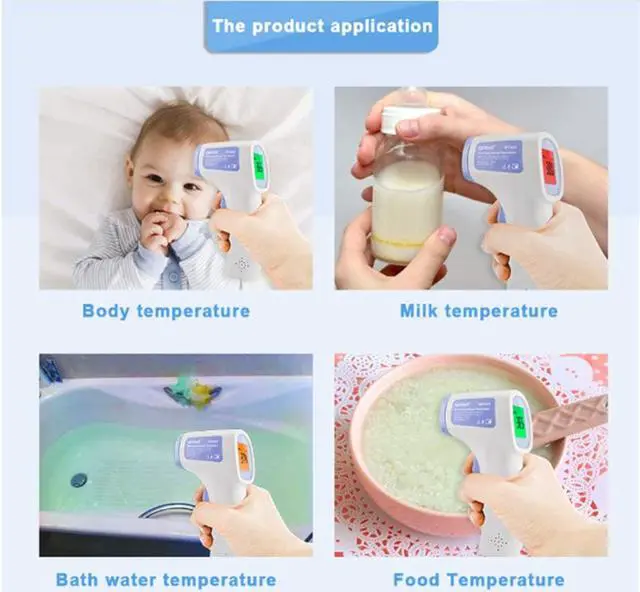 Alt view image 5 of 7 - Digital Infrared Thermometer, 0-100 ( ) Non-Contact Temperature Gun Forehead Ear Digital Infrared Fever Accurate Reading for Infants Instantly