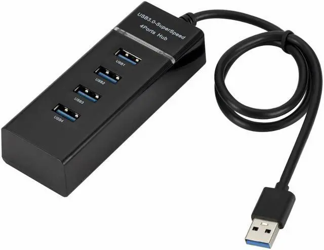 Alt view image 6 of 7 - High Speed 4 Ports USB 3.0 Hub USB Splitter Portable USB Port USB HUB for Apple Macbook Air Laptop PC Tablet High Speed