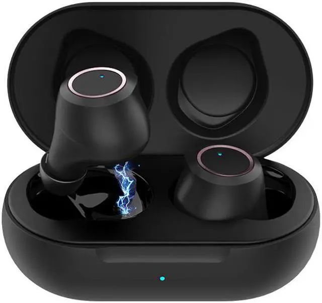 Alt view image 6 of 13 - TWS Bluetooth Earphone with Microphone Fingerprint Touch Wireless Headphones HD Stereo Noise Cancelling Music Earbud Headset