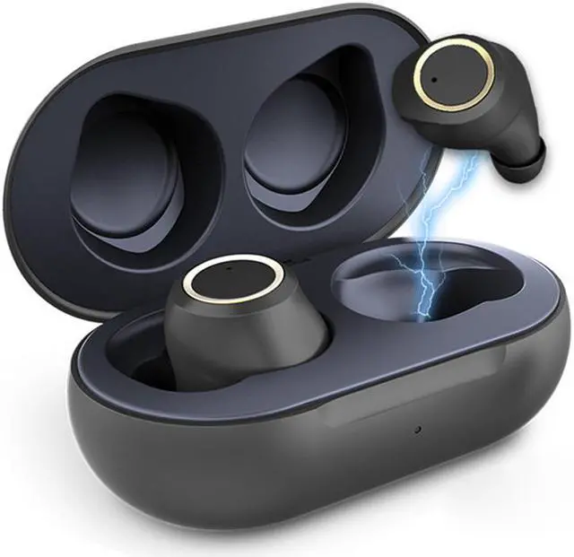 Main image of Wireless Headphones TWS Bluetooth Earphones With Microphones 8D HiFi Noise Cancelling Earbuds Touch Control Waterproof Headsets (Colour: Black)