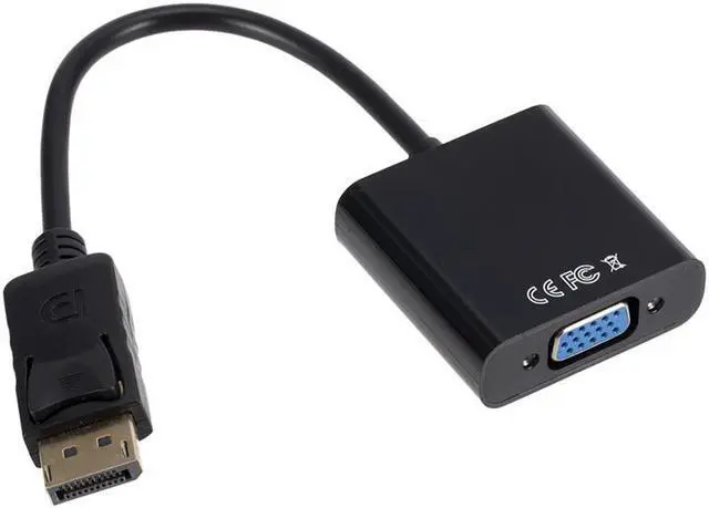 Alt view image 7 of 7 - DisplayPort Display Port DP to VGA Adapter Cable Male to Female Converter for PC Computer Laptop HDTV Monitor Projector