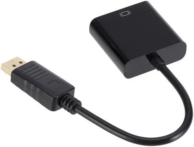 Alt view image 6 of 7 - DisplayPort Display Port DP to VGA Adapter Cable Male to Female Converter for PC Computer Laptop HDTV Monitor Projector