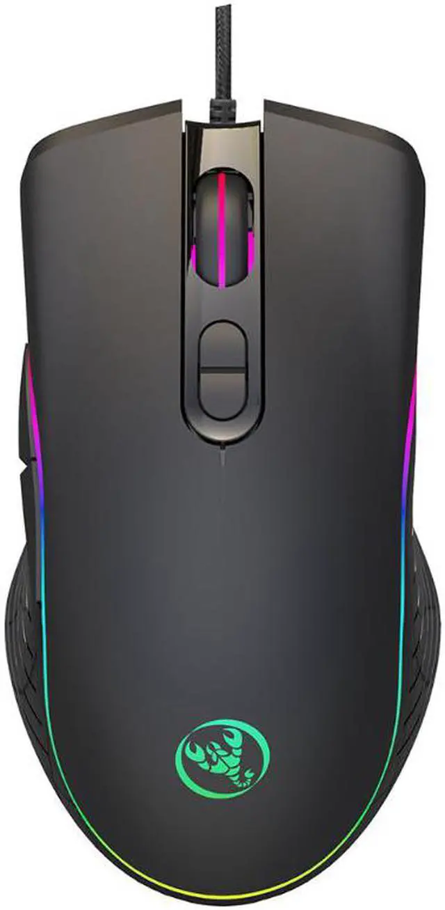 Alt view image 4 of 7 - Gaming Mouse 7 Buttons 6400Dpi Optical USB Wired Desktop Mice RGB Backlit Mice for PC Computer Laptop Gamers