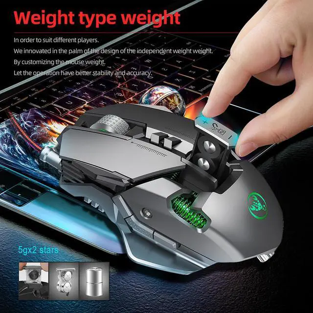 Alt view image 2 of 7 - Mechanical Gaming Mouse USB Wired 7 Keys Customizable Macros Programming Mice RGB Optical Mouse 6400DPI Mause Gamer Mouse