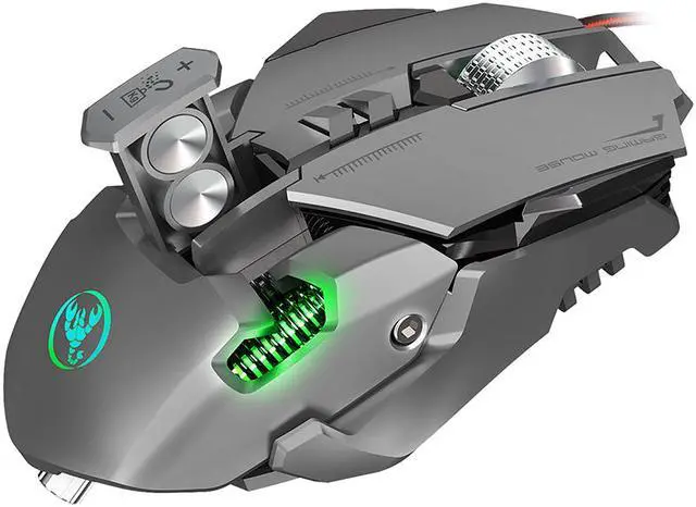Alt view image 6 of 7 - Mechanical Gaming Mouse USB Wired 7 Keys Customizable Macros Programming Mice RGB Optical Mouse 6400DPI Mause Gamer Mouse