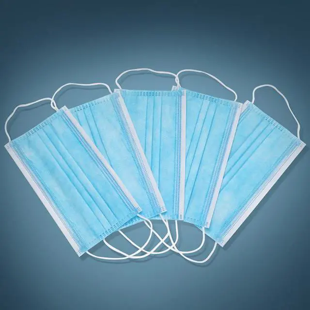 Alt view image 5 of 6 - 40pcs 3 Layer Disposable Mask Mouth Dust Protection Face Masks Dust Filter Safety Anti-pollution Mask (Color: Blue)