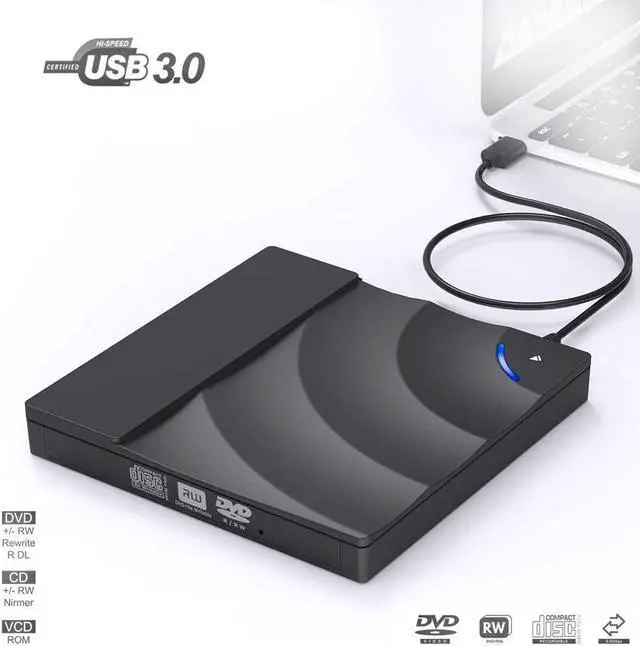 Main image of USB 3.0 Touch Control External Drive DVD-ROM CD-RW DVD-RW Burner Player Portable Reader Slim for Windows XP/7/8/10 Laptop MAC OS