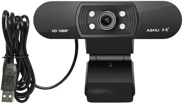 Alt view image 6 of 6 - Webcam 1080P HD Web Camera with Built-in Microphone 1920 x 1080p USB Plug&Play WebCam Widescreen Video