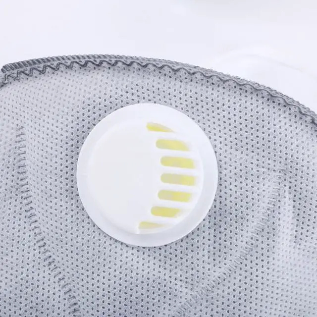 Alt view image 4 of 6 - 10PCS KN95 Gray Earband Type Vertical Folding Protective Mask Adult Dust Mask Respirator Mouth Mask With Breathing Valve