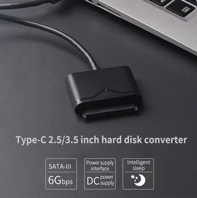 Alt view image 2 of 7 - Type C USB 3.1 To 15 + 7pin SATA 3.0 2.5 / 3.5 Inch Hard Disk Adapter Converter USB 3.1 Type C To SATA HDD / SSD Cable