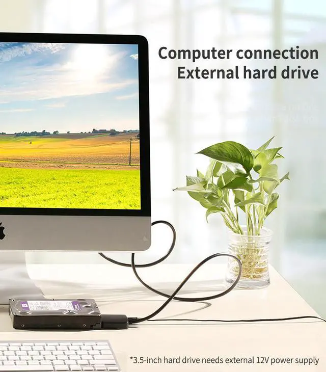 Alt view image 3 of 7 - Type C USB 3.1 To 15 + 7pin SATA 3.0 2.5 / 3.5 Inch Hard Disk Adapter Converter USB 3.1 Type C To SATA HDD / SSD Cable
