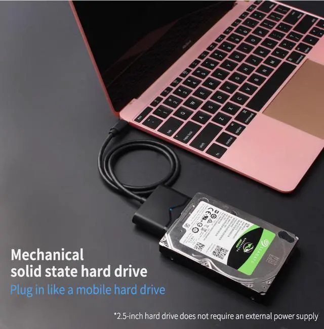 Alt view image 6 of 7 - Type C USB 3.1 To 15 + 7pin SATA 3.0 2.5 / 3.5 Inch Hard Disk Adapter Converter USB 3.1 Type C To SATA HDD / SSD Cable