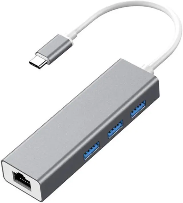 Alt view image 7 of 7 - Type-C To RJ45 Network Card Hundred Trillion USB 3.0 Hub Type C To RJ45 Hub USB 3.0 Ethernet Network Adapter
