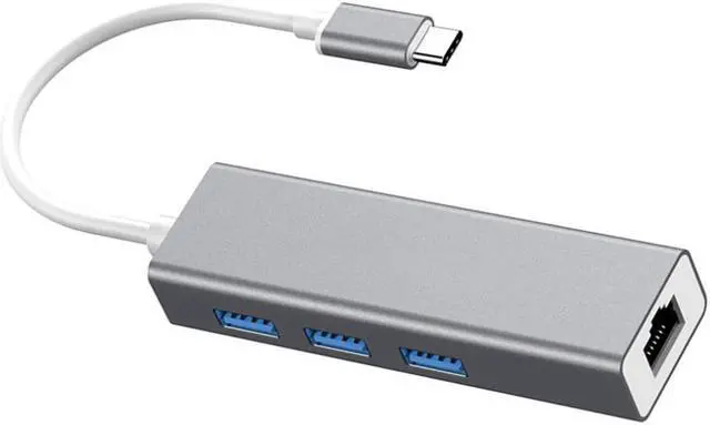 Alt view image 6 of 7 - Type-C To RJ45 Network Card Hundred Trillion USB 3.0 Hub Type C To RJ45 Hub USB 3.0 Ethernet Network Adapter