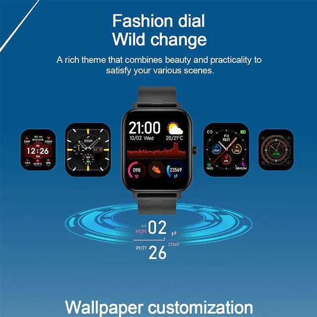 Alt view image 2 of 7 - 1.4 inch Smart Watch Men Full Touch Smartwatch Fitness Tracker Blood Pressure Heart Rate Monitor Women Sport Smartwatch for IOS Android