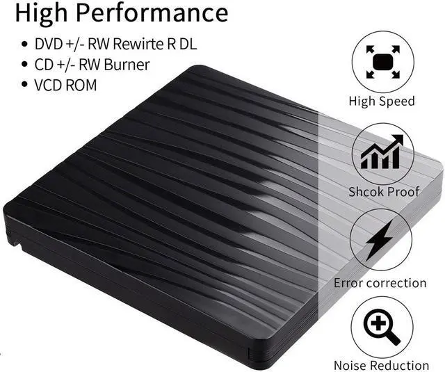 Alt view image 3 of 7 - Type C USB 3.0 Slim External DVD RW CD Writer Drive Burner Reader Player Optical Drives CD-RW Burner Reader Recorder For Laptop