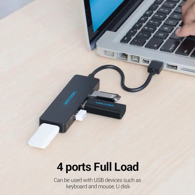 Alt view image 2 of 7 - 4 Ports USB Hub USB 3.0 Hub for Printer Mac Notebook Laptop High Speed Multi USB Splitter USB Hab