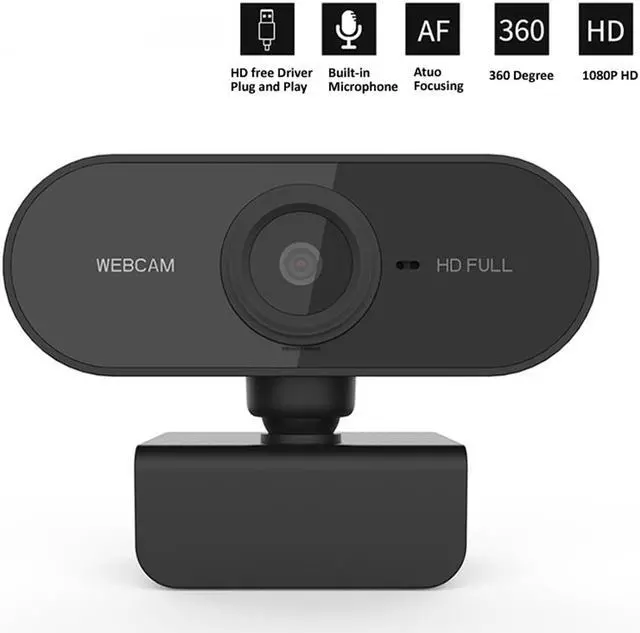 Main image of HD 1080P Webcam Mini Computer PC WebCamera with Microphone Rotatable Cameras for Live Broadcast Video Calling Conference Work