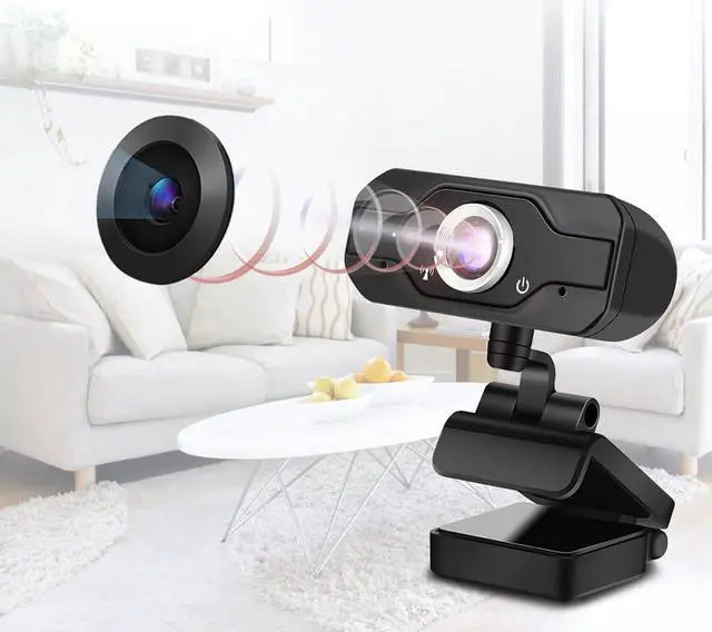 Alt view image 2 of 7 - HD Webcam Built-in Dual Mics Smart 1080P Web Camera USB Pro Stream Camera for Desktop Laptops PC Game Cam For OS Windows10/8