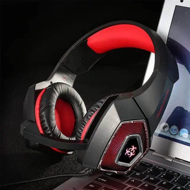 Alt view image 7 of 7 - Gamer PC Gaming Headphone Wired Gaming Headset 7 Color LED Lights Low Distortion With Mute Button Volume Control Microphone for PS4 PC