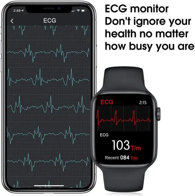 Alt view image 3 of 7 - Smart Watch ECG PPG Heart Rate Monitor Bluetooth Call 1.75 inch Full Touch Screen Temperature Smartwatch for IOS Android