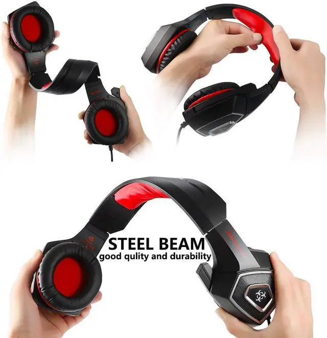Alt view image 2 of 7 - Gamer PC Gaming Headphone Wired Gaming Headset 7 Color LED Lights Low Distortion With Mute Button Volume Control Microphone for PS4 PC