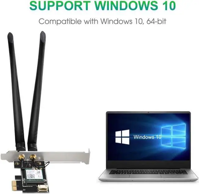 Alt view image 2 of 7 - Dual Band 2.4G/5G 3000Mbps 802.11ax Intel AX200 Wifi 6 PCI-E PCI Express Wifi Adapter Bluetooth 5.0 Network Card For Desktop PC