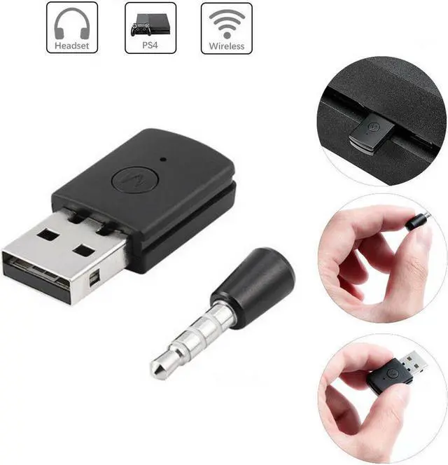 Alt view image 4 of 7 - 3.5mm USB Adapter Bluetooth 4.0 Dongle EDR USB for PS4 Stable Performance Bluetooth Headsets with Male to Female Cable