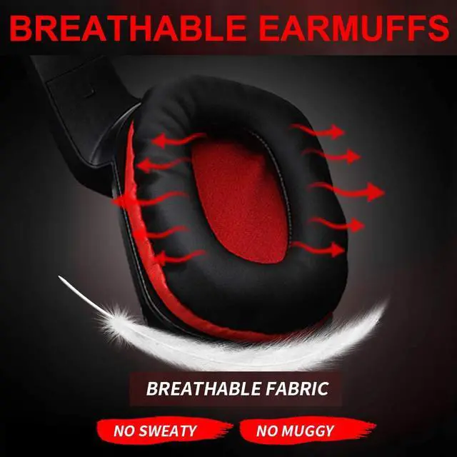 Alt view image 6 of 7 - Gaming Headset Earphone 3.5mm Jack with LED Backlit and Mic Stereo Bass Noise Cancelling for Computer Game Player