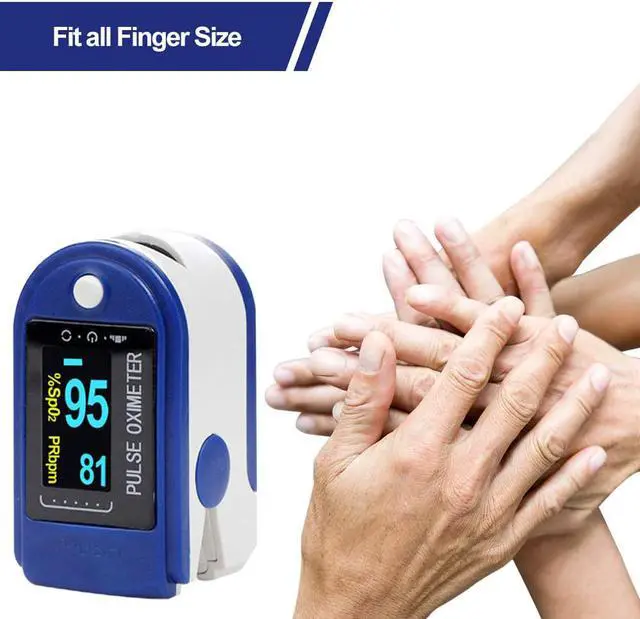 Alt view image 5 of 7 - Pulse Oximeter Fingertip, Blood Oxygen Saturation Monitor Fingertip, Portable Blood Oxygen Meter Finger Oximeter Finger with Pulse, O2 Monitor Finger for Oxygen