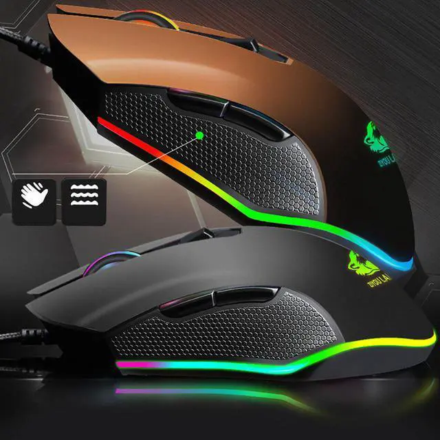 Alt view image 4 of 7 - RGB Gaming Mouse USB Wired 6 Buttons 3200DPI Optical Click Computer Mouse Gamer Mice for PC Laptop Notebook Game Mice