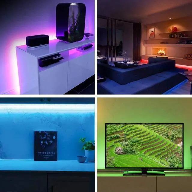Alt view image 7 of 7 - 2M 6.56FT USB Bluetooth LED Strip Light TV Backlight Strip Smartphone APP Control, RGB 5050 Color Changing Flexible Waterproof for Indoor/Outdoor DIY Decoration