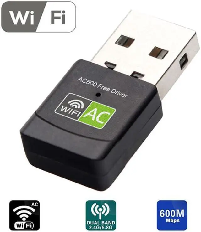 Alt view image 6 of 7 - Free Driver USB Wifi Adapter 600Mbps Wi fi Adapter 2.4G 5.0Ghz Antenna USB Ethernet PC Wi-Fi Adapter Lan Wifi Dongle AC Wifi Receiver