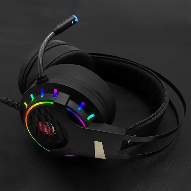 Alt view image 6 of 7 - Stereo Gaming Headset for PS4, PC, Xbox One Controller, 7.1-Channel Noise Cancelling Over Ear Headphones with Mic, LED Light, Bass Surround, Soft Memory Earmuffs for Laptop Mac Nintendo PS3 Games