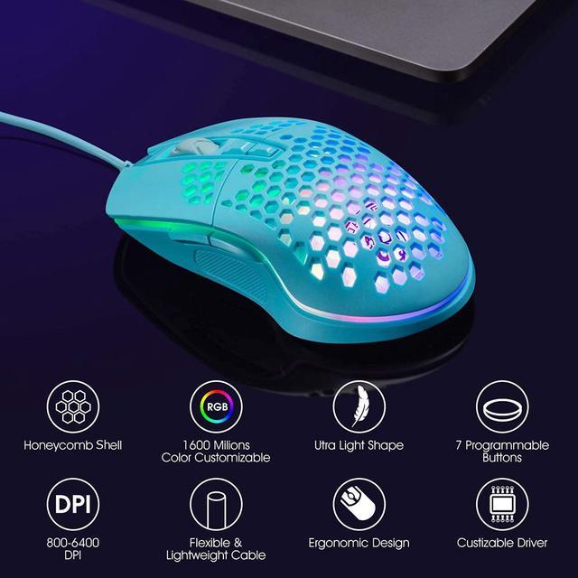 Honeycomb LED Glow Wired Profession Gaming Mouse – Elev8GamingHQ